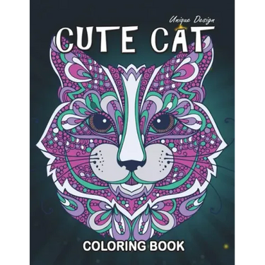 Cute Cat Coloring Book: Stress Relieving Design for Girls, Teen and Adults Coloring Book Easy to Color