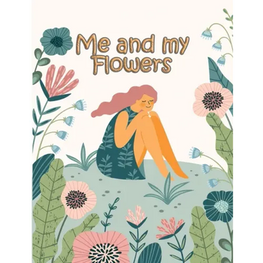 Me and my Flowers: large print easy activity coloring book for adult senior women
