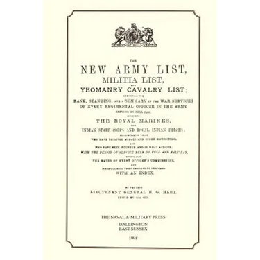 Hart OS Army List 1895