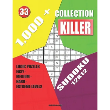 1,000 + Collection sudoku killer 12x12: Logic puzzles easy - medium - hard - extreme levels