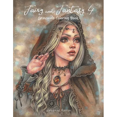 Fairy and Fantasy 4 Grayscale Coloring Book