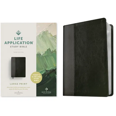 NLT Life Application Study Bible, Third Edition, Large Print (Leatherlike, Black/Onyx)