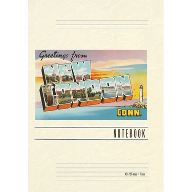 Vintage Lined Notebook Greetings from New London