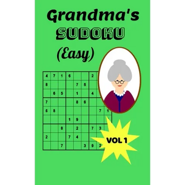 Grandma's Sudoku (Easy): Grandma's Beginners Sudoku, 5x8 Travel Size, Large Print, 120 pages, Two Puzzles Per Page, Gift for Grandparents, Fun