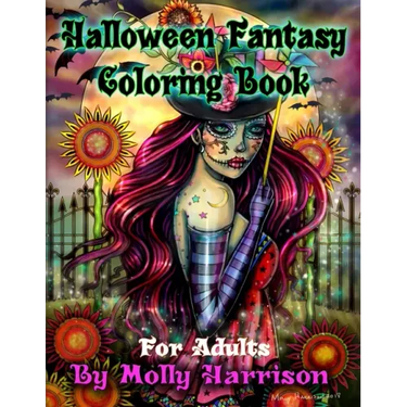 Halloween Fantasy Coloring Book For Adults: Featuring 26 Halloween Illustrations, Witches, Vampires, Autumn Fairies, and More!