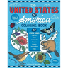 The United States of America Coloring Book: Fifty State Maps with Capitals and Symbols like Motto, Bird, Mammal, Flower, Insect, Butterfly or Fruit