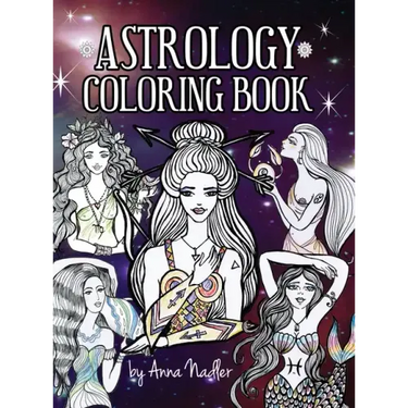 Astrology Coloring Book: Dive deep into this zodiac signs adult coloring book. Includes two illustrations for each sign and its personality and