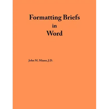 Formatting Briefs in Word