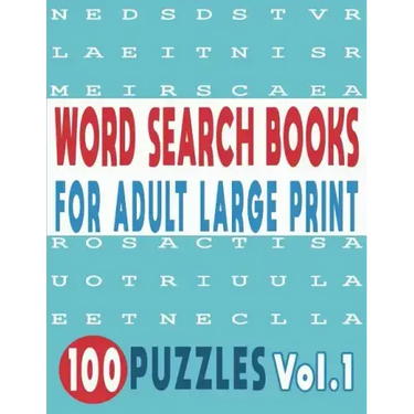 Word Search Books for Adults Large Print 100 Puzzles Vol.1