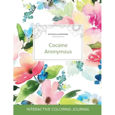 Adult Coloring Journal: Cocaine Anonymous (Mythical Illustrations, Pastel Floral)