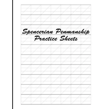 Spencerian Penmanship Practice Sheets: Cursive Style Handwriting Worksheets for Kids and Adults