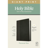 NLT Personal Size Giant Print Bible, Filament Enabled Edition (Red Letter, Leatherlike, Black/Onyx)