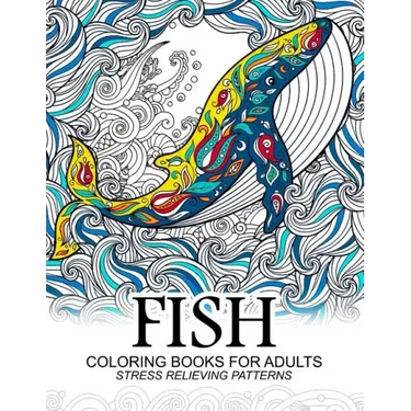 Fish Coloring Books for adults: dolphins, Whale, Shark in the sea Design