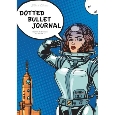 Dotted Bullet Journal: Medium A5 - 5.83X8.27 (Pop Art Spacesuit)