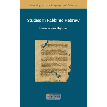 Studies in Rabbinic Hebrew