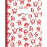 Graph Paper: Vintage Christmas santa theme cover. Large US letter 8.5x11. 5x5 engineering 1/2 inch graphing grid.