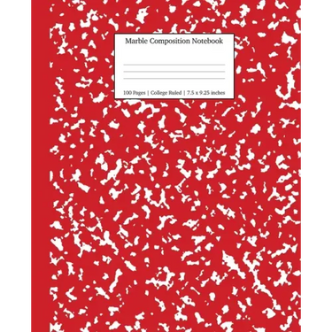 Marble Composition Notebook College Ruled: Red Marble Notebooks, School Supplies, Notebooks for School
