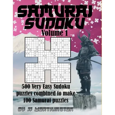 Samurai Sudoku Puzzles Large Print for Adults and Kids: 500 Very Easy Sudoku Puzzles Combined to make 100 Samurai Puzzles