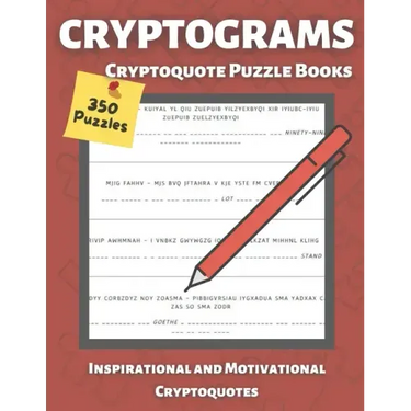 Cryptograms Puzzle Books for Adults: Cryptoquote books, Inspirational and Motivational, Cryptoquote Puzzle Books for adults (Cryptic Puzzles)