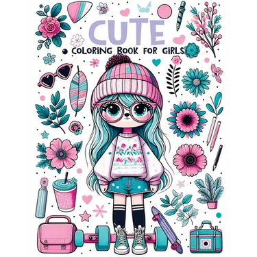 Cute Coloring Book For Girls: Fun and Magical Designs of Sweet Animals Love to Color for Kids