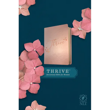 NLT Thrive Devotional Bible for Women (Leatherlike, Rose Metallic )