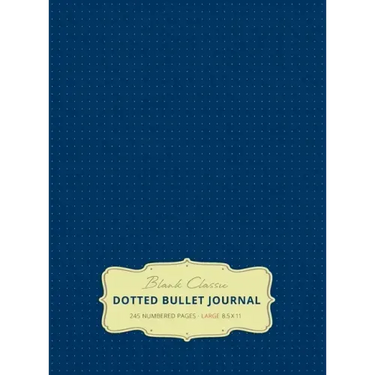Large 8.5 x 11 Dotted Bullet Journal (Royal Blue #8) Hardcover - 245 Numbered Pages