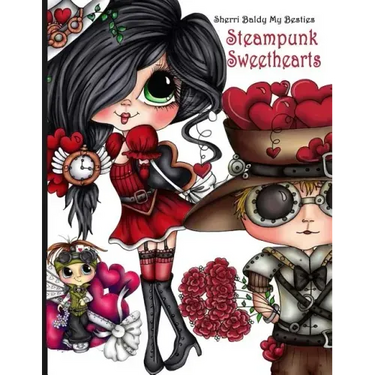 Sherri Baldy Steampunk Sweethearts My Besties Coloring Book
