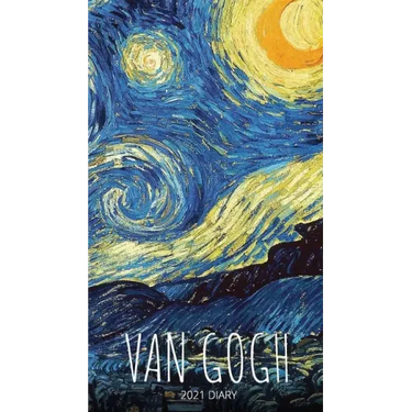 Van Gogh 2021 Diary: Slim Pocket Calendar, Week to View, Monthly Planner, Date Book with Holidays Contacts Passwords