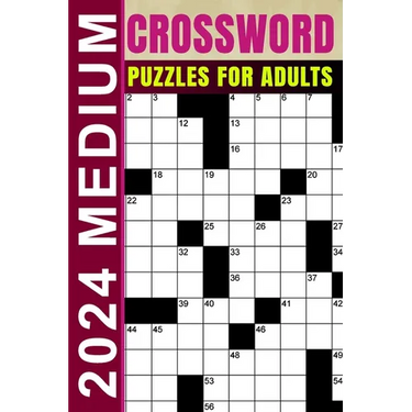 2024 Medium Crossword Puzzles for Adults: Challenging and Relaxing Crossword Puzzles Book With Solutions-(Over75 Puzzles)