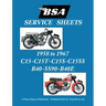 BSA C15-C15t-C15s-C15ss-B40-Ss90-B40e 'Service Sheets' 1958-1967