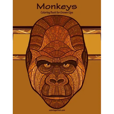 Monkeys Coloring Book for Grown-Ups 1