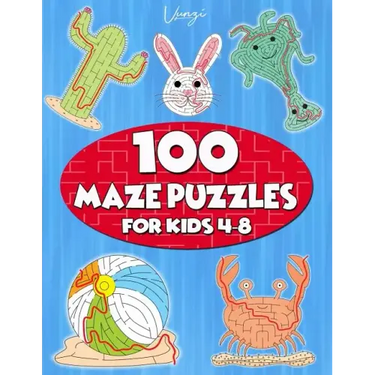 100 Maze Puzzles for Kids 4-8: Maze Activity Book for Kids. Great for Developing Problem Solving Skills, Spatial Awareness, and Critical Thinking Ski