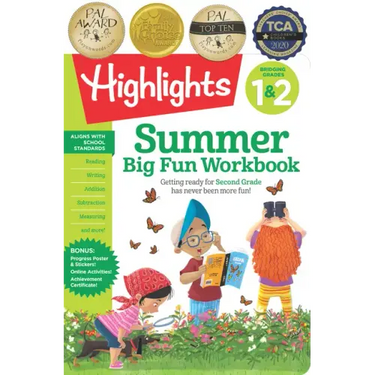 Summer Big Fun Workbook Bridging Grades 1 & 2: Summer Before Second Grade Prep Workbook for Spelling, Reading Comprehension, Language Arts and More