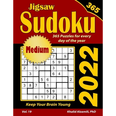 2022 Jigsaw Sudoku: 365 Medium Puzzles for Every Day of the Year: Keep Your Brain Young