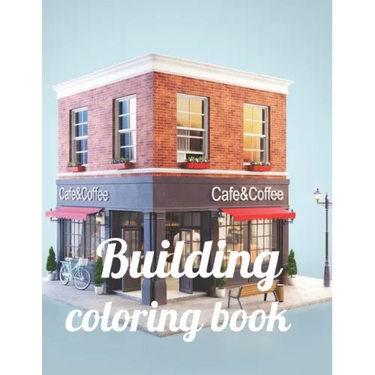 Building coloring book: A Coloring Book of 35 Unique Stress Relief building Coloring Book Designs Paperback
