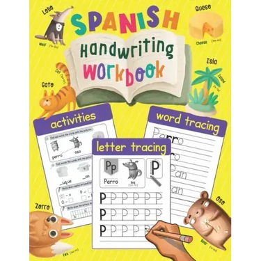 Spanish Handwriting Workbook: Writing Practice with Illustrations - Spanish Language Learning Book for Kids