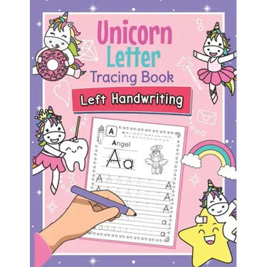 Unicorn Letter Tracing Book Left Handwriting: Magical Practice Workbook for Left-Handed Preschoolers - Essential Writing Skills for Kindergarten and P