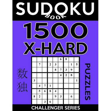 Sudoku Book 1,500 Extra Hard Puzzles: Sudoku Puzzle Book With Only One Level of Difficulty