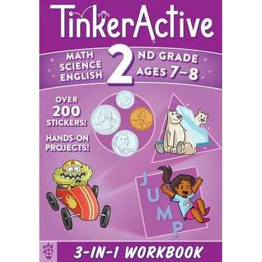 Tinkeractive 2nd Grade 3-In-1 Workbook: Math, Science, English Language Arts
