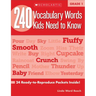 240 Vocabulary Words Kids Need to Know: Grade 1