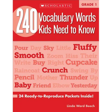 240 Vocabulary Words Kids Need to Know: Grade 1
