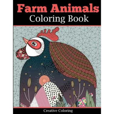 Farm Animals Coloring Book for Adults