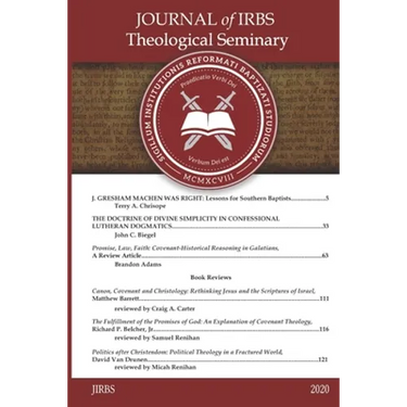 Journal of IRBS Theological Seminary 2020