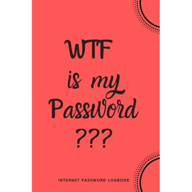 WTF Is My Password: Internet Password Logbook- Red
