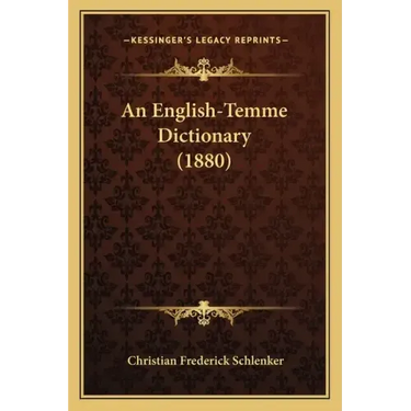 An English-Temme Dictionary (1880)