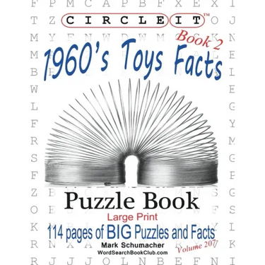 Circle It, 1960s Toys Facts, Book 2, Word Search, Puzzle Book