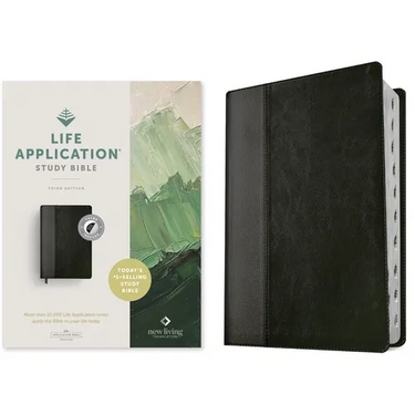 NLT Life Application Study Bible, Third Edition (Leatherlike, Black/Onyx, Indexed, Red Letter)