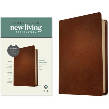 NLT Thinline Reference Bible, Filament Enabled (Genuine Leather, Brown, Red Letter)
