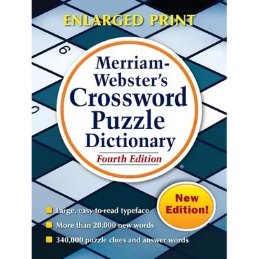 Merriam-Webster's Crossword Puzzle Dictionary: Fourth Edition, Enlarged Print Edition