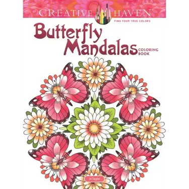 Creative Haven Butterfly Mandalas Coloring Book
